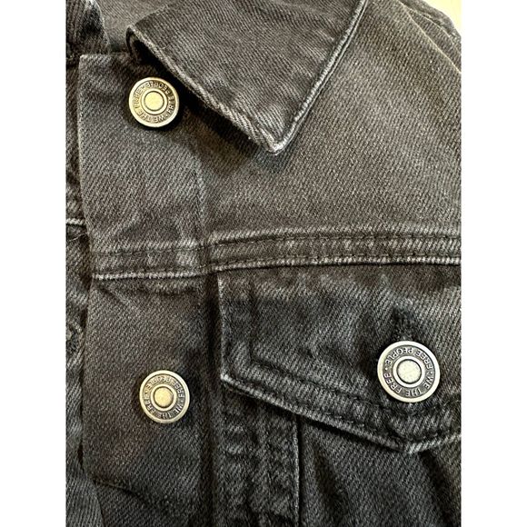 We The Free Rumors Demin Black Jacket Free People Size XS - Picture 9 of 10